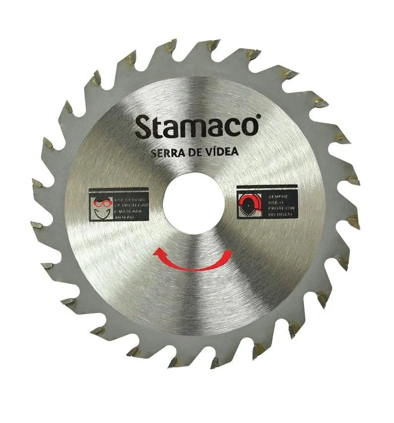 Disco de Serra Vídea p/ Madeira  4 3/8" 110mm 24 Dentes Stamaco