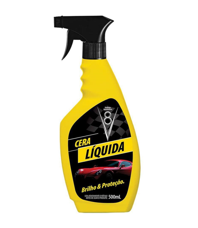 Cera Líquida Automotiva c/ Gatilho 500ml V8 Sanol