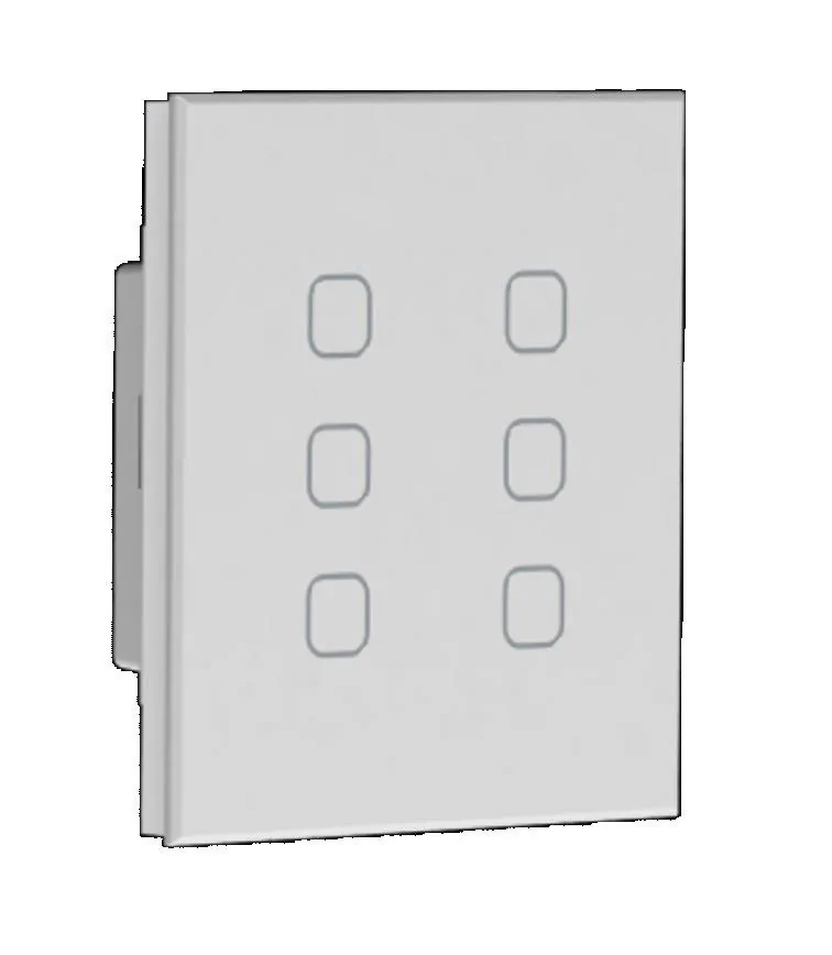 Interruptor Touch Easy Light c/ 6 Canais / 5 Cenários Branco Tholz