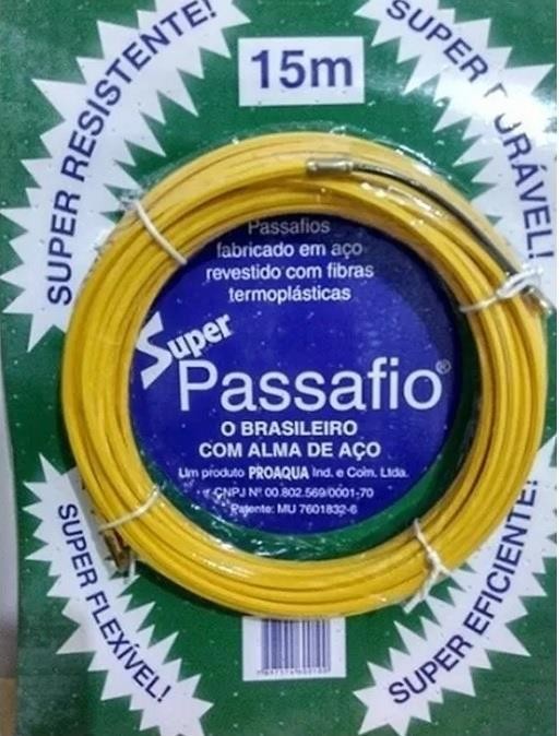 Passa Fio em Nylon c/ Alma em Cabo de Aço 15m Proaqua