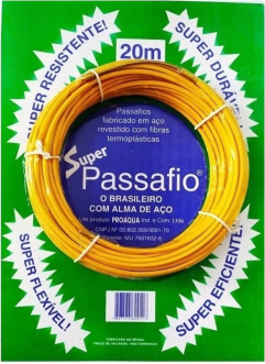 Passa Fio em Nylon c/ Alma em Cabo de Aço 20m Proaqua