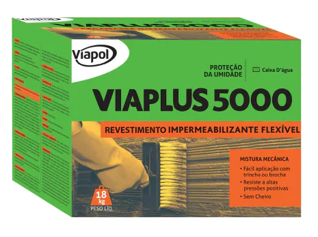 Argamassa Polimérica Flexível Viaplus 5000 Componente A+B 18Kg Viapol