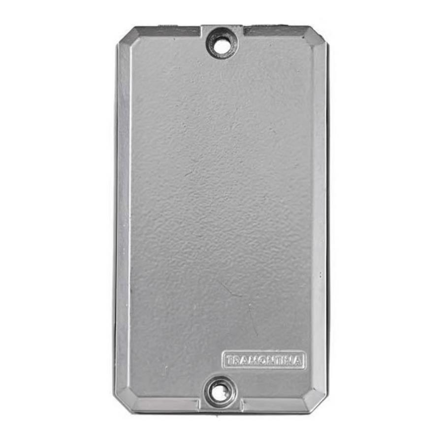 Tampa Cega 4x2 Galvanizado Condulete 1/2" 3/4" Sem Pintura Tramontina