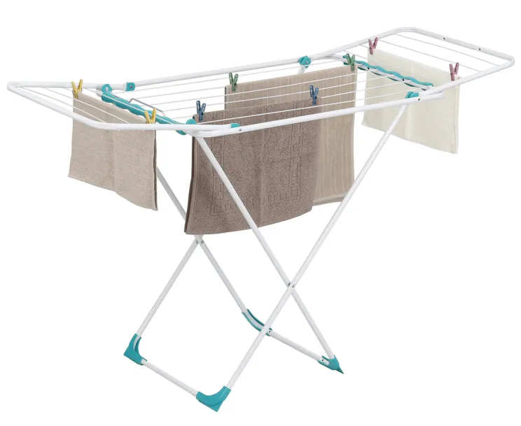 Varal de Chão c/ Abas Aço Dobrável Branco 150cm Búzios Maxeb