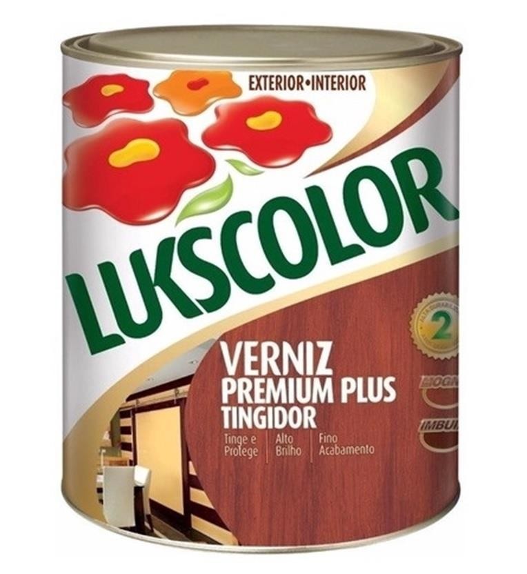 Verniz Premium Tingidor Mogno Interior/Exterior 900ml Lukscolor