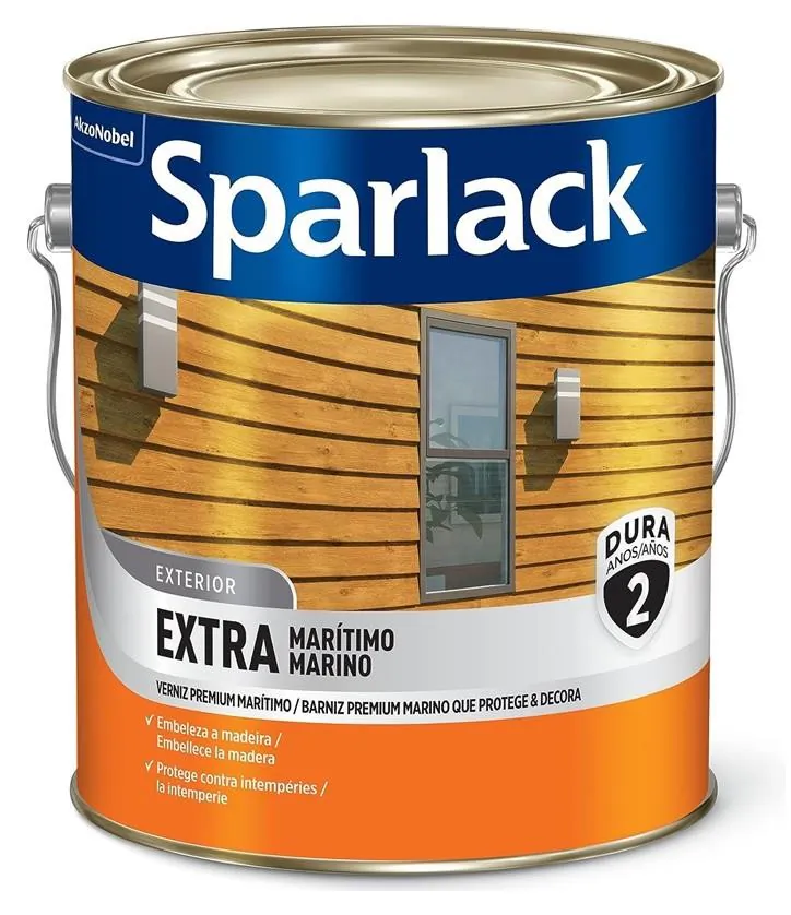 Verniz Premium Extra Marítimo Brilhante Natural Incolor 3,6L Sparlack