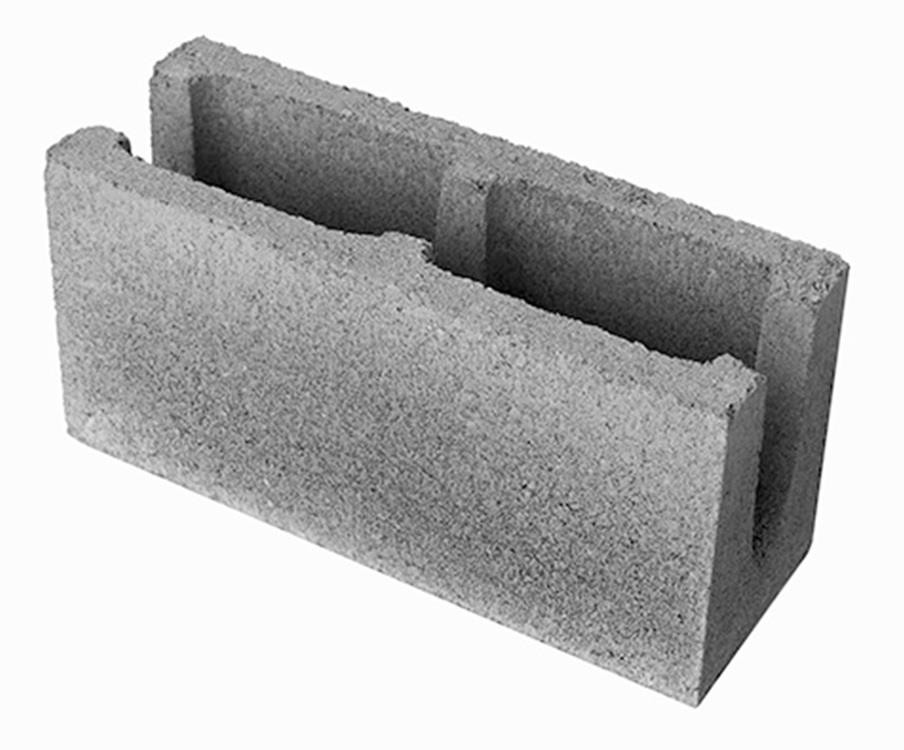 Bloco Canaleta Cimento / Concreto Estrutural 14 x 19 x 39cm 4,5Mpa
