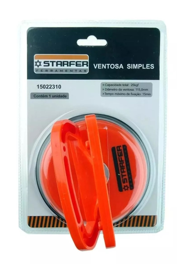 Ventosa Simples 115mm Capacidade 25kg Starfer