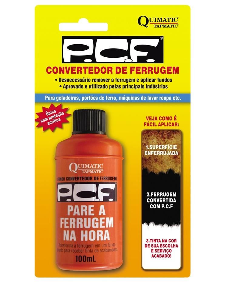 Fundo Convertedor de Ferrugem Primer PCF 100ml Quimatic