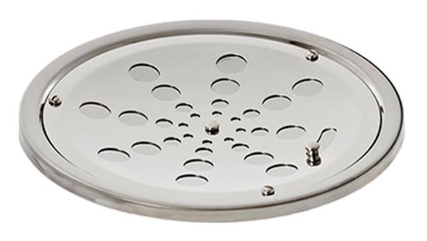 Grelha com Caxilho Redonda Aço Inox Abre/Fecha 15x15cm Estilmax