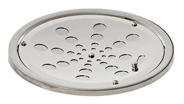 Grelha com Caxilho Redonda Aço Inox Abre/Fecha 15x15cm Estilmax