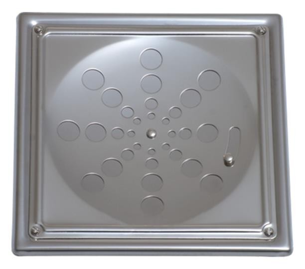 Grelha com Caxilho Quadrada Aço Inox Abre/Fecha 15x15cm Estilmax