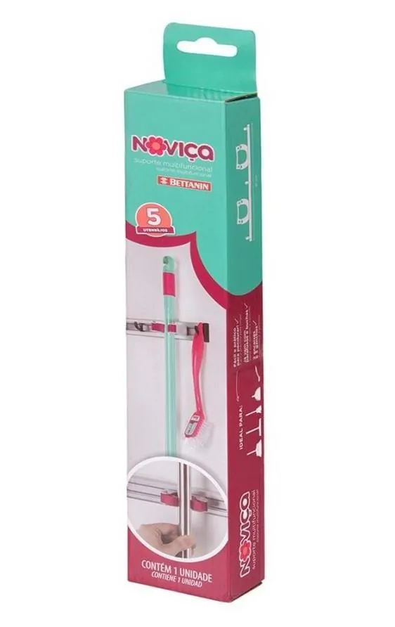 Suporte Multifuncional p/ Pendurar 05 Utensílios Noviça Bettanin
