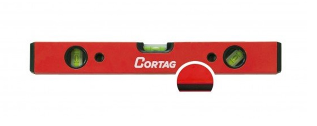 Nível de Alumínio 16" 40cm c/ Base Magnética 3 Bolhas 60915 Cortag
