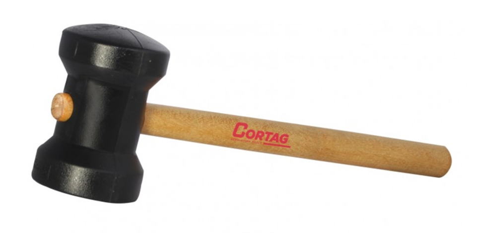 Martelo de Borracha Preto 60mm Cortag