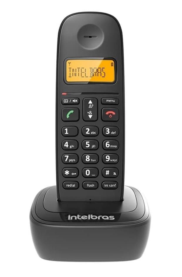 Telefone Sem Fio c/ Identificador Chamadas Preto TS2510 Intelbras