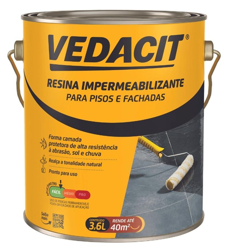 Resina Impermeabilizante p/ Pisos e Fachadas 3,6L Vedacil Vedacit