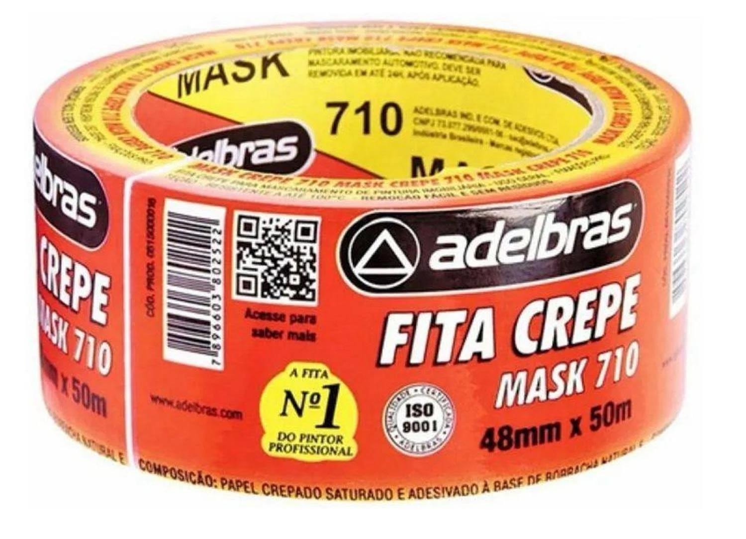 Fita Crepe Mask Uso Geral 48mm x 50m Adelbras