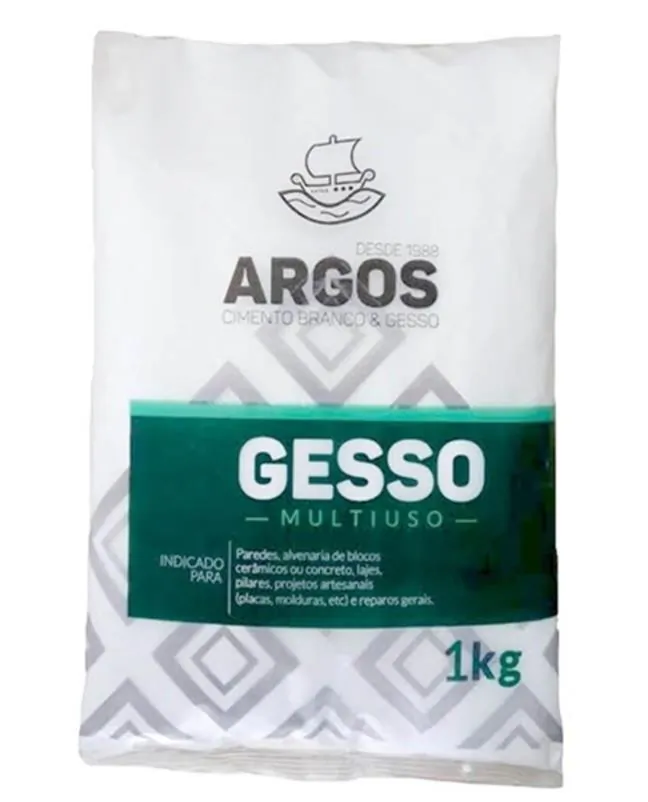 Gesso em Pó Multiuso 1kg Argos