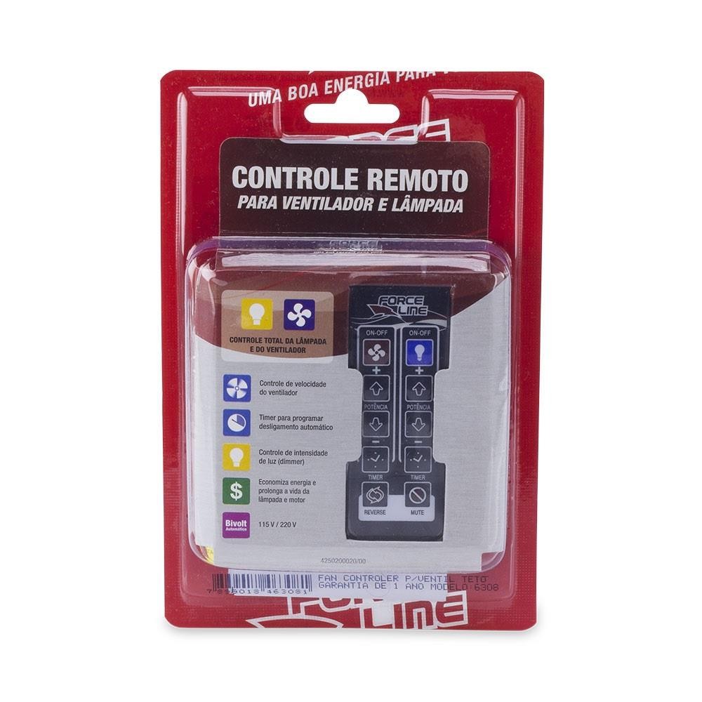 Controle Remoto Para Ventilador De Teto e Lâmpada Forceline