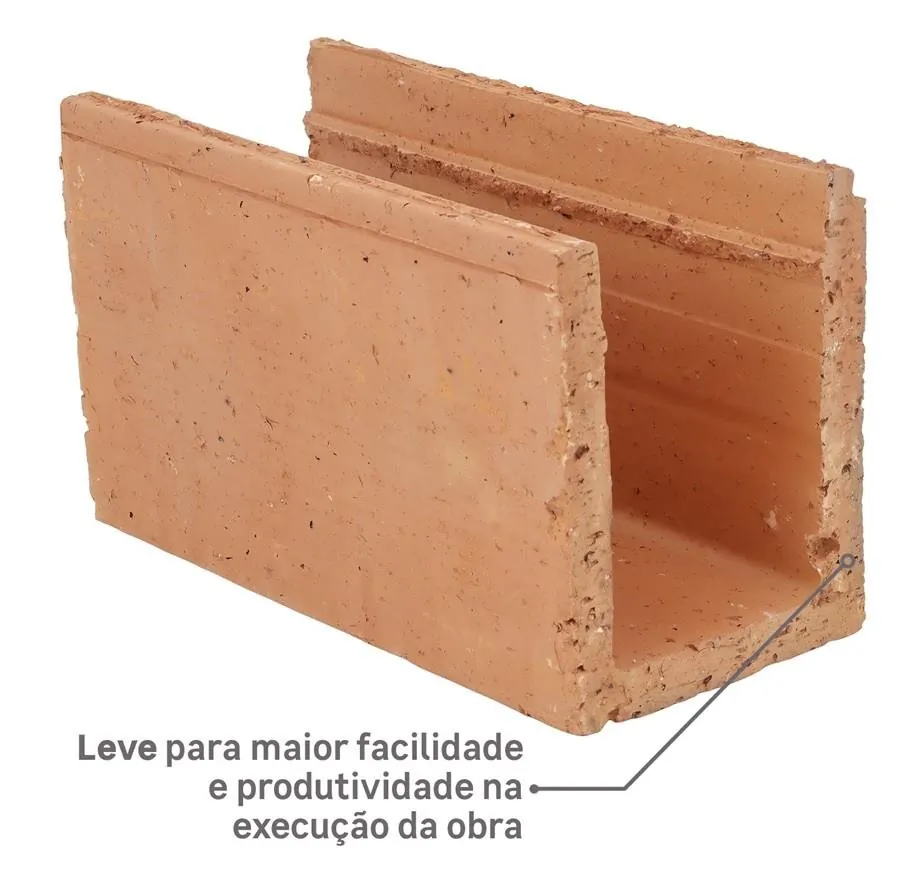 Canaleta Cerâmica 11,5 x 14 x 24cm Nova Cerâmica