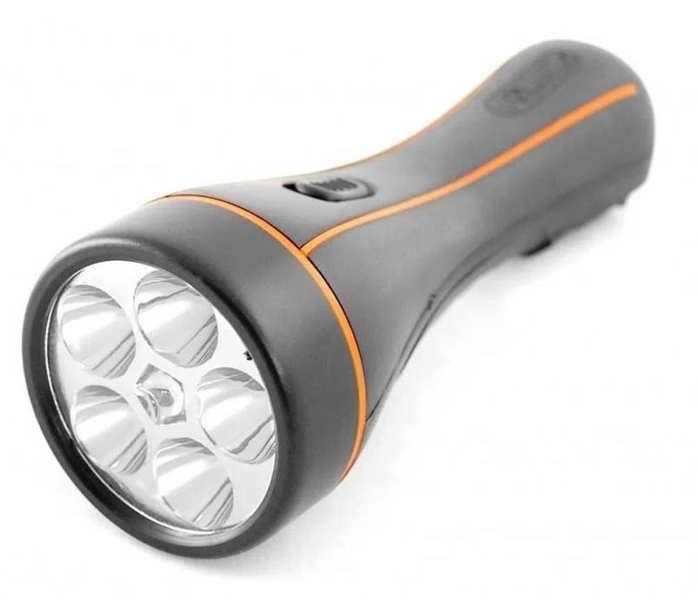 Lanterna ABS 5 LEDs Recarregável Bivolt c/ Plug Retrátil Foxlux