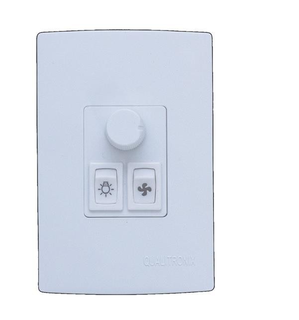 Controle De Ventilador E Lâmpada de Embutir 4x2 Qualitronix