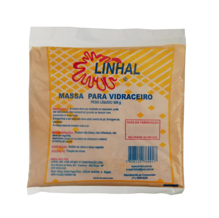 Massa Vidro p/ Vidraceiro Bege 500g Linhal