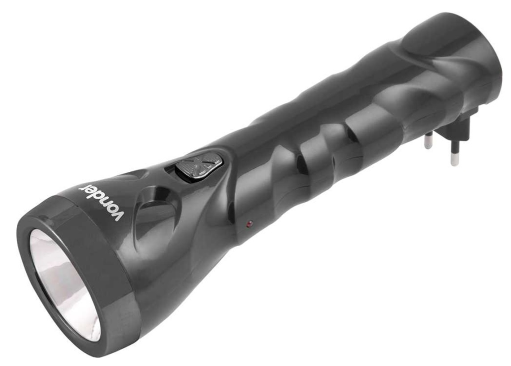 Lanterna 9 LEDs Recarregável Bivolt c/ Plug Retrátil Vonder