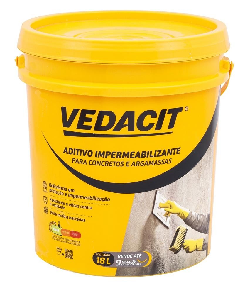Aditivo Impermeabilizante p/ Concreto e Argamassa 18kg Vedacit