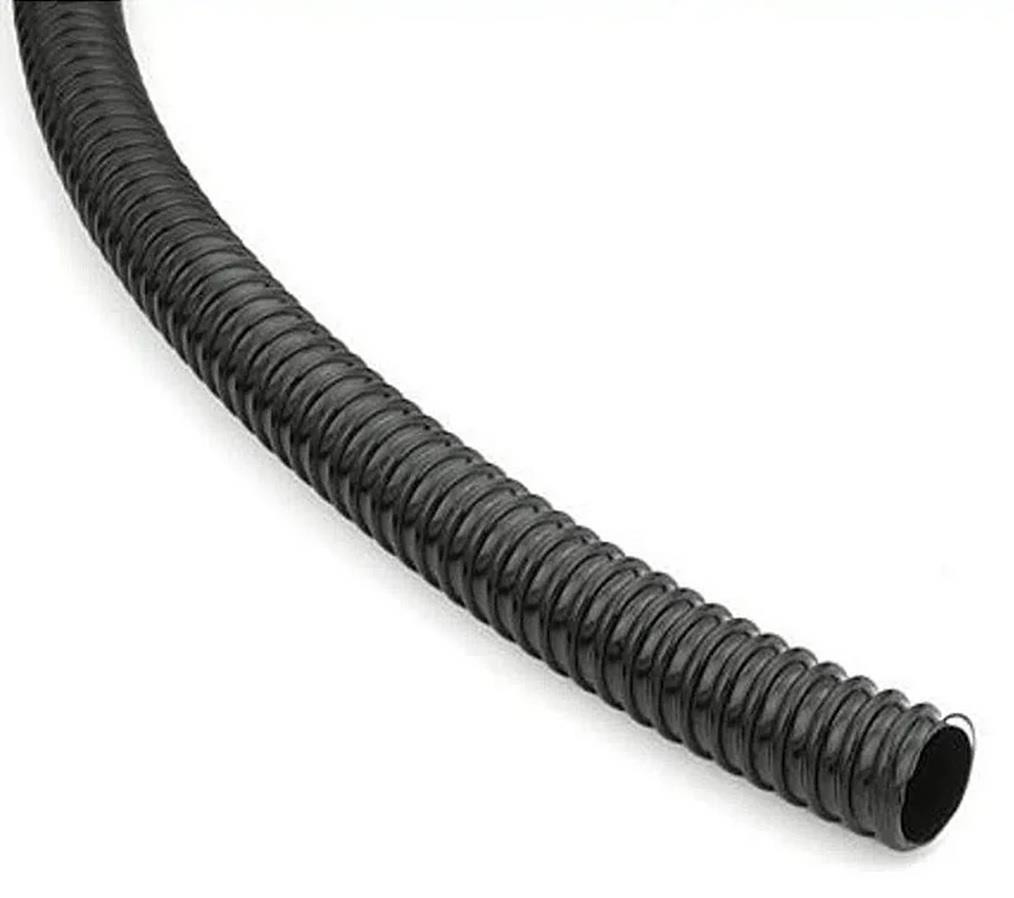 Conduite Flexível Espiralado Emborrachado Preto 3/4" por Metro Irrigatec