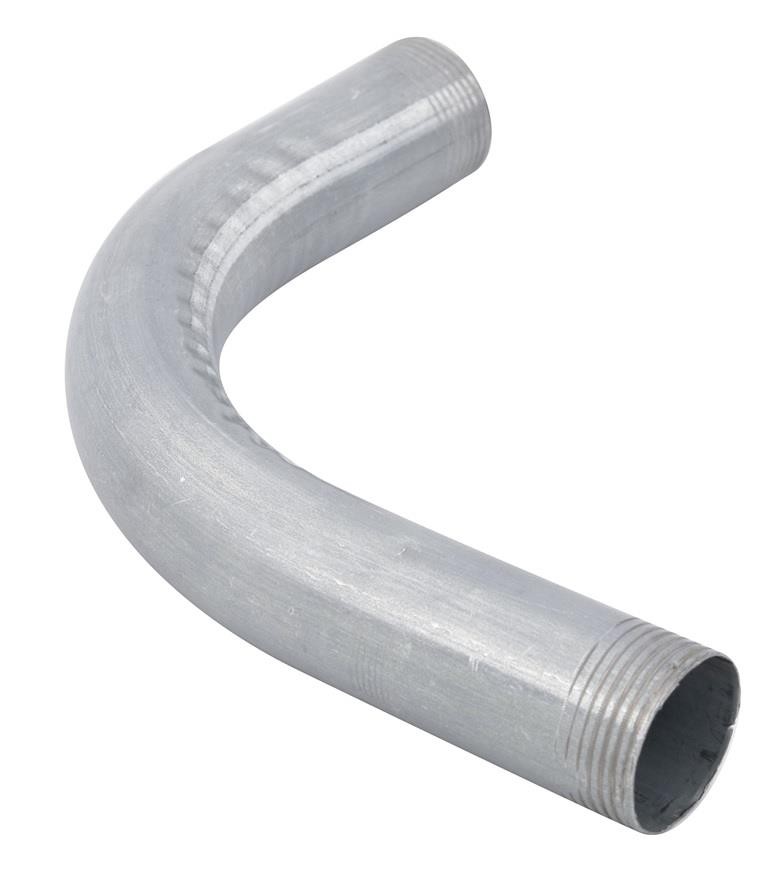 Curva Longa 90o 3/4" p/ Eletroduto Aço Zincado Galvanizado Leve Zetone