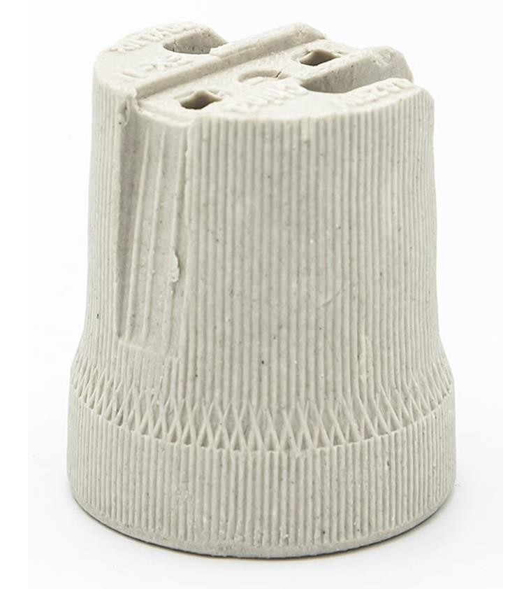 Soquete Bocal Cerâmico em Porcelana c/ aba E-27 FX9 Foxlux