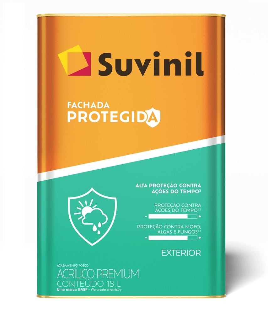 Tinta Acrílica Premium Exterior Fachada Protegida Branco Neve Fosco 18L Suvinil