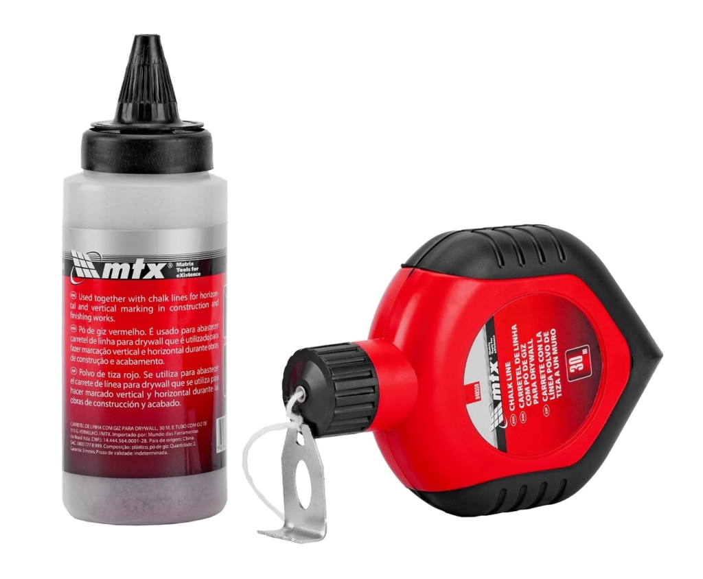 Kit Linha / Giz para Gesseiro, Pedreiro e Drywall 30m MTX