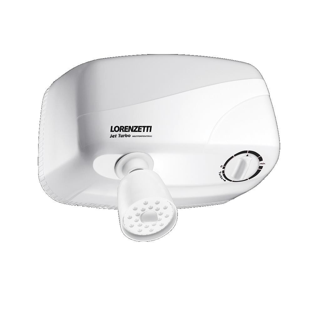 Chuveiro Elétrico Jet Turbo C/Pressurizador Branco 7800W 220V Lorenzetti