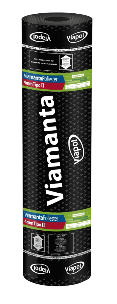Manta Asfáltica Viamanta Poliéster 4mm Rolo 10m Viapol