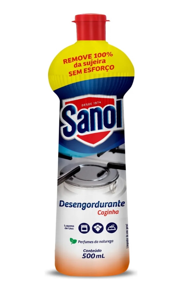 Desengordurante Cozinha Squeeze 500ml Sanol
