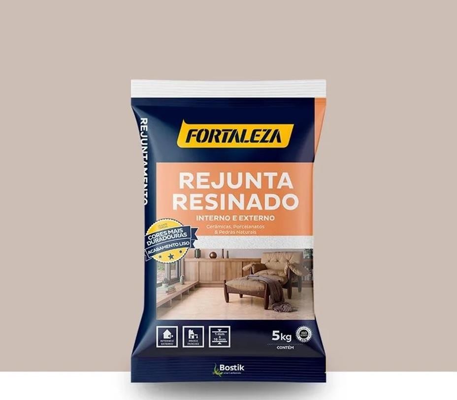 Rejunte Resinado Cerâmico e Porcelanato Barbante 5kg Fortaleza