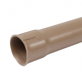 Cano Tubo PVC Soldável Marrom p/ Água Fria 2" 60mm c/ 6m Amanco