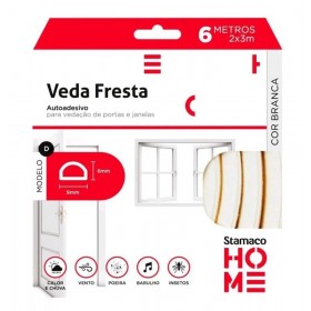 Veda Fresta Adesivo Modelo D Branco 6m Stamaco Home