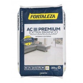 Argamassa AC3 Premium Flexível Extra Branca 20kg Fortaleza