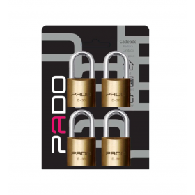 Cadeado Mesmo Segredo e Chave com 04 peças 30mm Pado