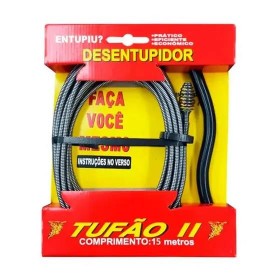 Desentupidor Tufão de Canos Profissional c/ Mola Rotativa 15m Overtime