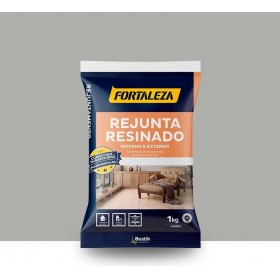 Rejunte Resinado Cerâmico e Porcelanato Cinza 1kg Fortaleza