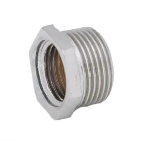 Bucha Redução Curta Cromada Rosca/Rosca 3/4"X1/2" Rieti