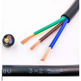 Fio Cabo PP Flexível Redondo 3x2,5mm2 500V por Metro Megatron