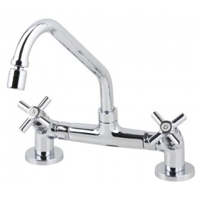 Torneira Misturador p/ Cozinha Mesa Cromada 1/4 Volta C-64 Rieti