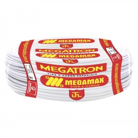 Fio Cabo Flexível 2,5mm2 750V Branco Rolo C/100M Megatron
