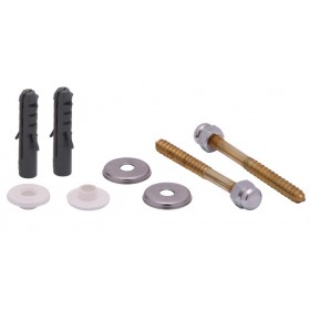 Kit Parafusos p/ Fixação Vaso e Bidê Bucha 10mm Super Luxo Rieti